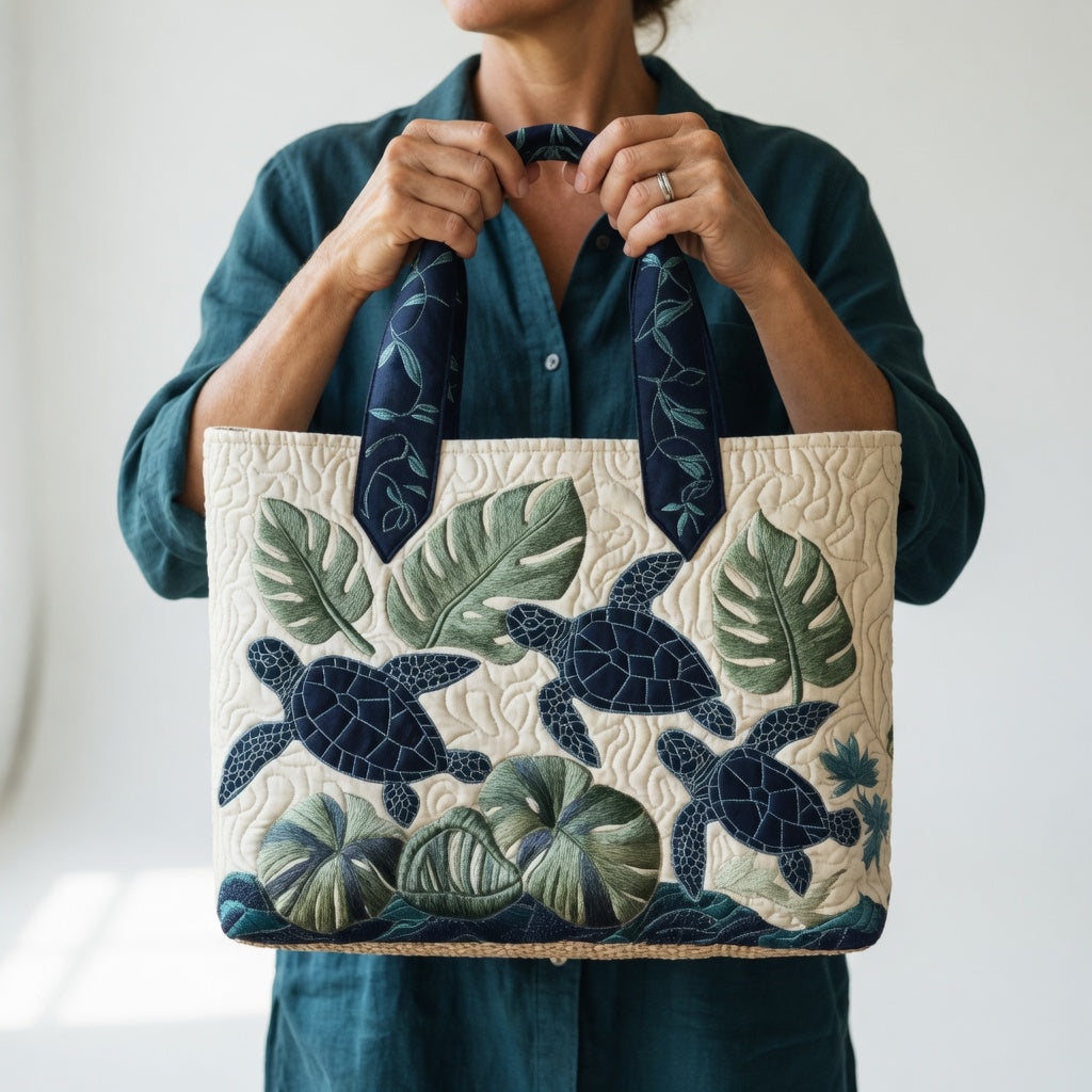 Artisan Tote Bag Sea Turtle Grace
