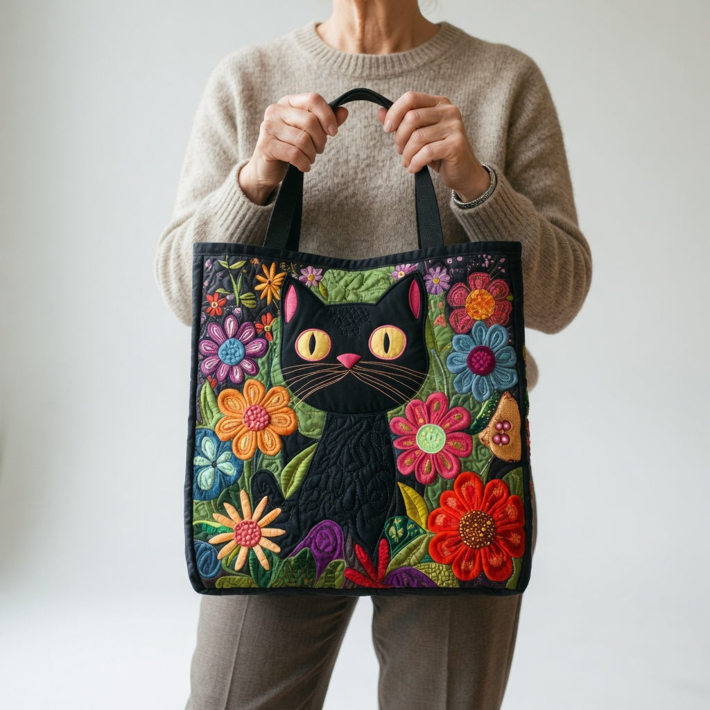 Artisan Tote Bag Enchanted Black Cat