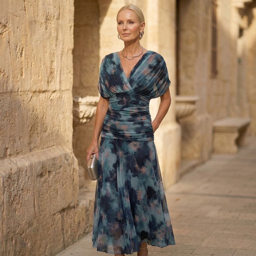Elegant Blue Dress - Luna