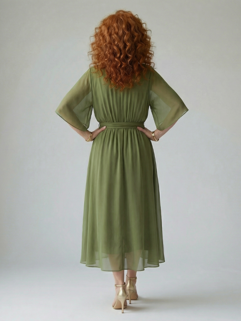Draped Midi Dress