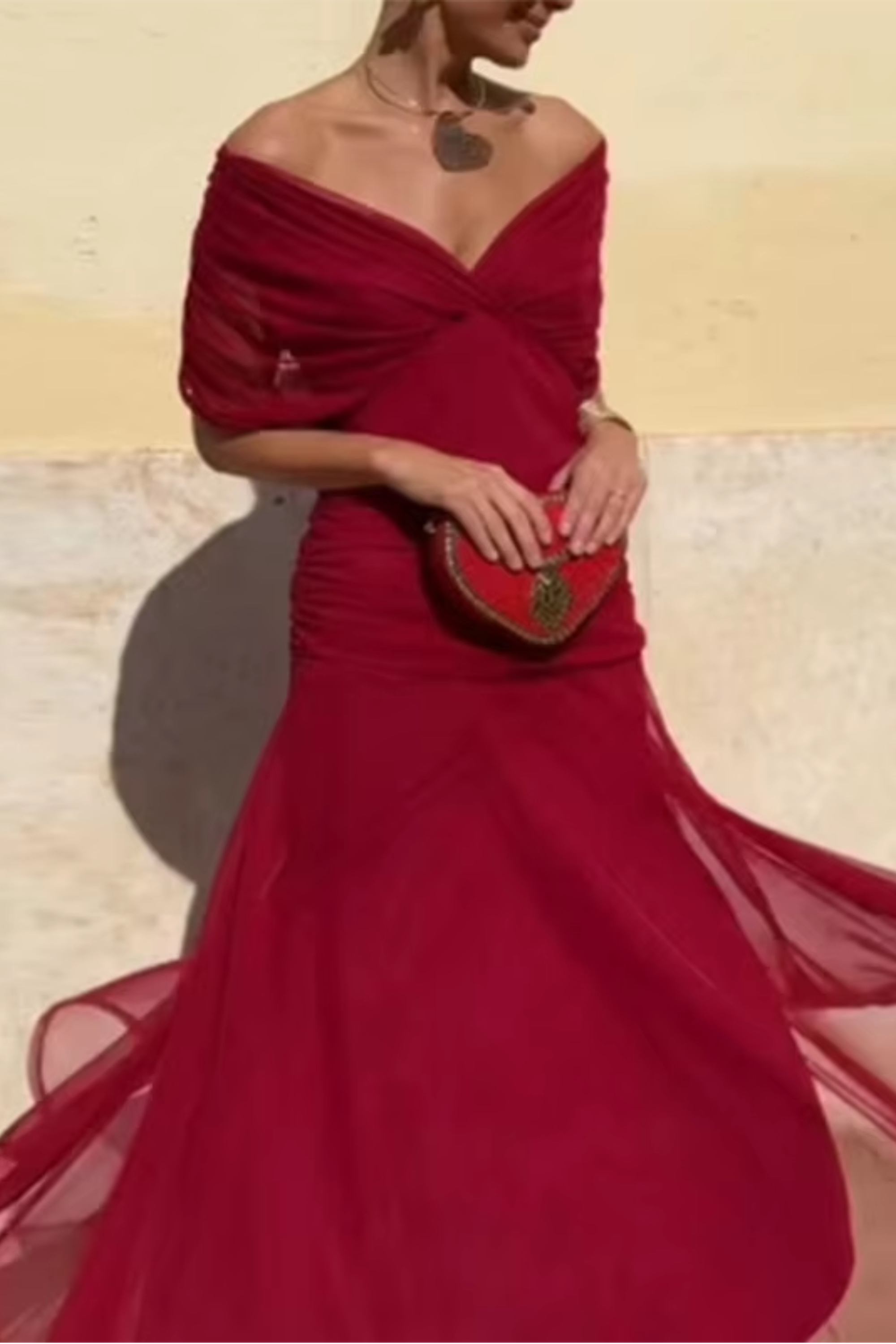 Wrap Dress with Draped Cut