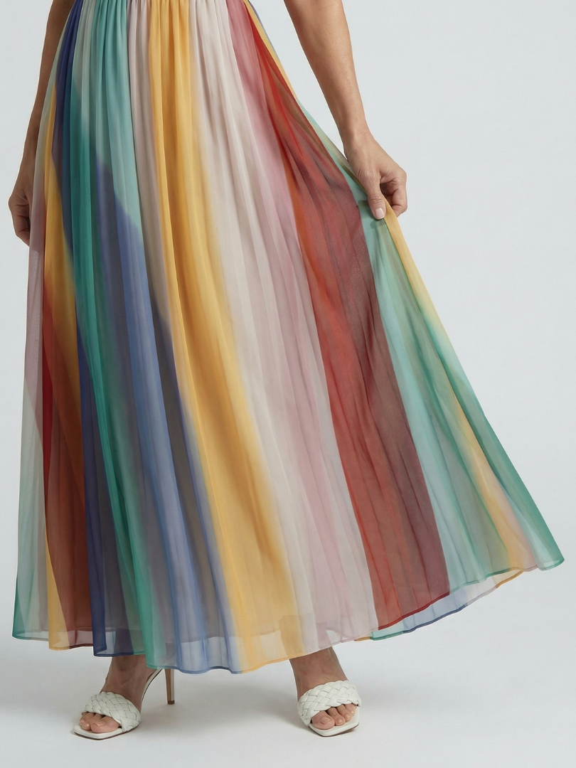 Lightweight Striped Maxi Dress