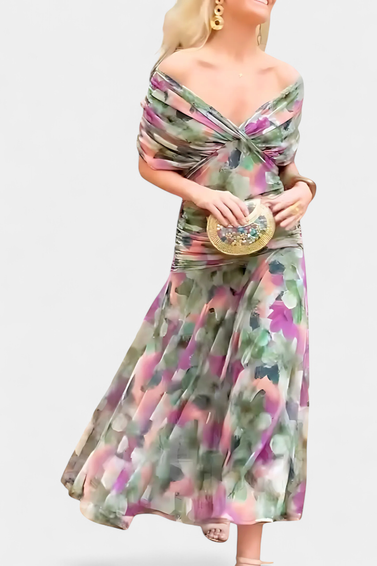 Floral Dress with Airy Grace