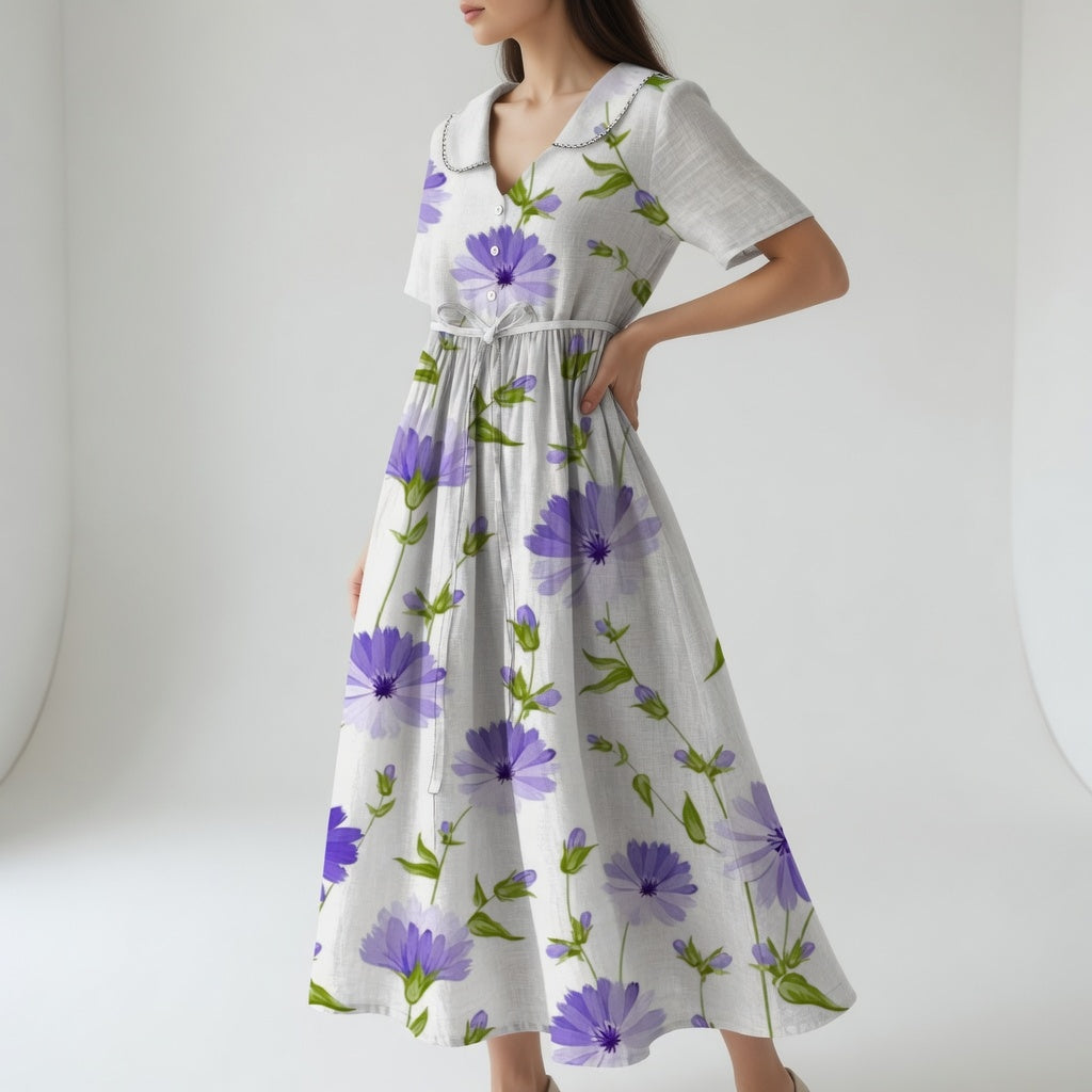Elegant Vintage Floral Dress