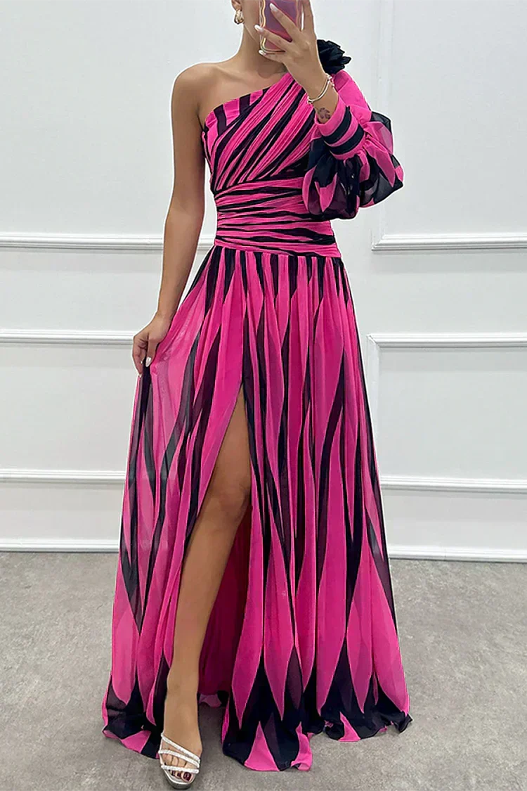 Elegant One Shoulder Maxi Dress