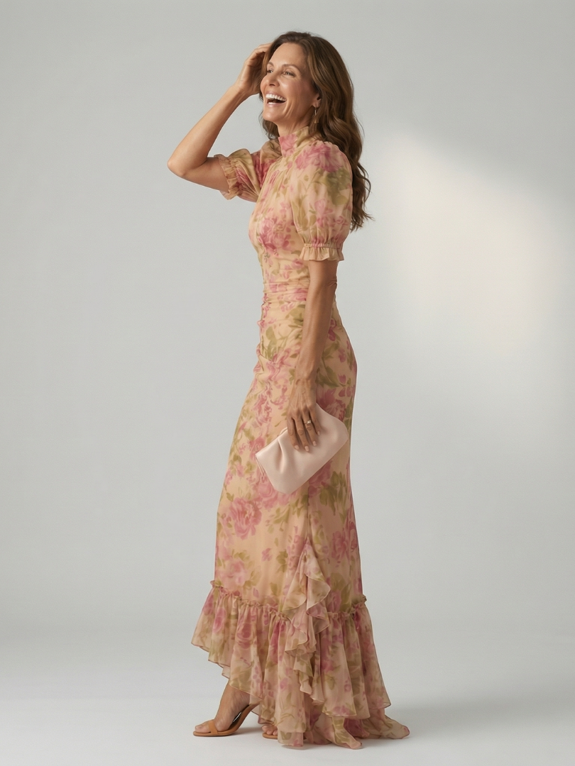 Soft High Neck Maxi Dress