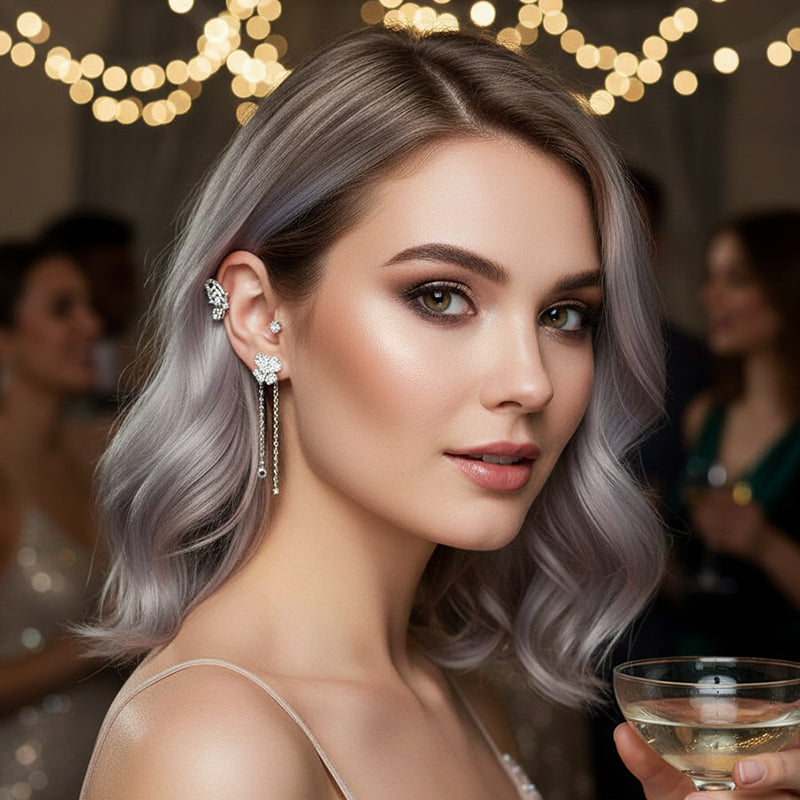 Butterfly Earrings Luminous Elegance