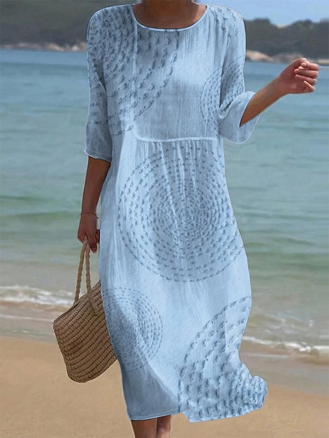 Elegant Midi Dress with Delicate Details