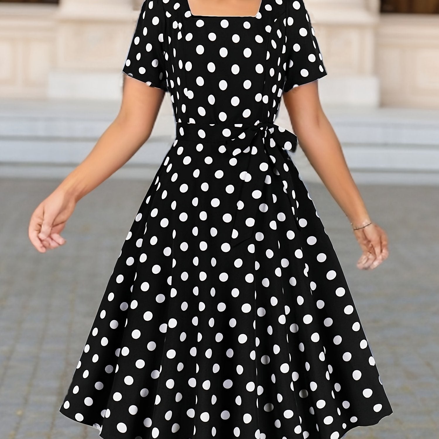 Elegant Comfortable Timeless Polka Dot Dress