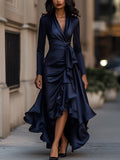 Satin Wrap Dress Timeless Elegance