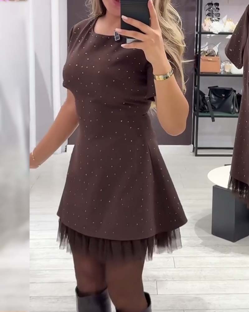 Elegant Mini Dress with Sparkling Comfort