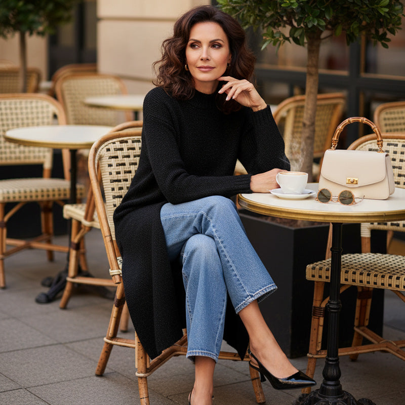 Warm Elegant Dress and Sweater Set