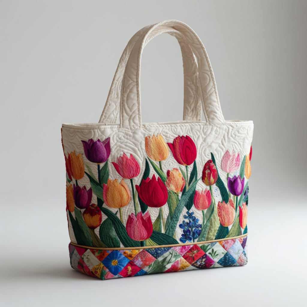 Artisan Tote Bag Tulip Garden