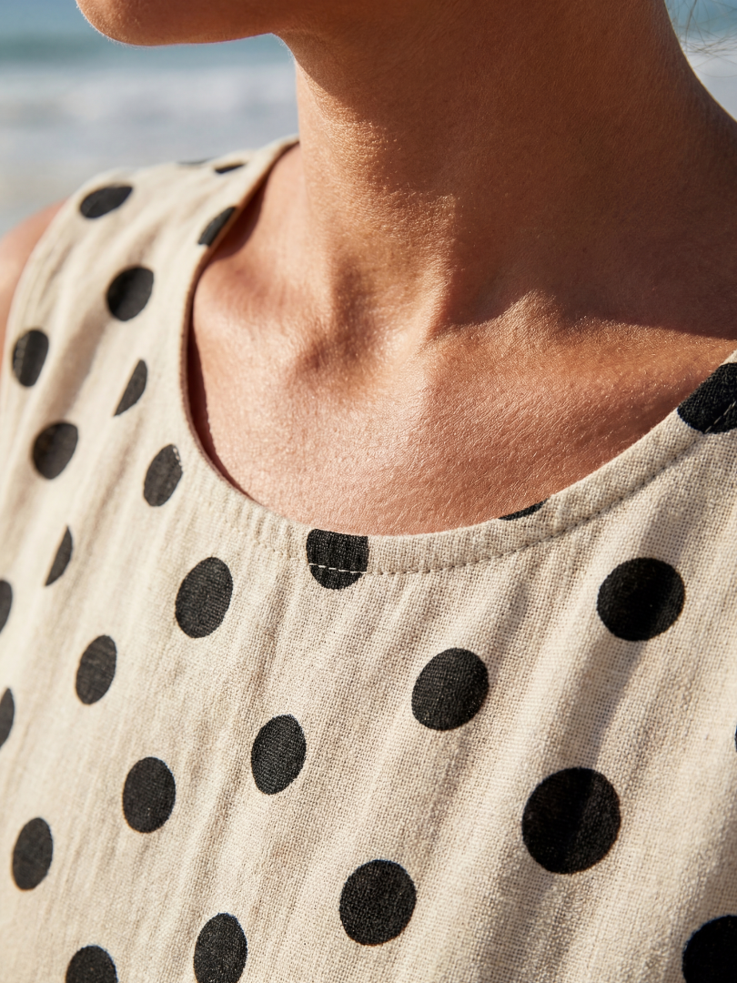 Lightweight Polka Dot Midi Dress