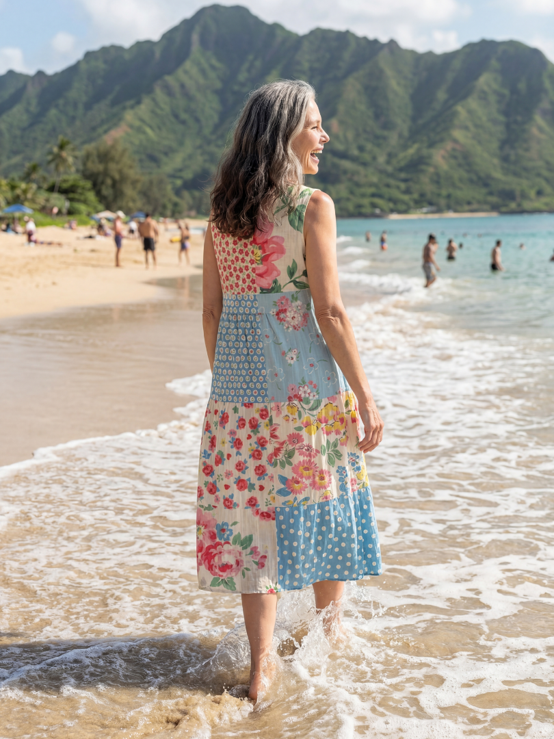 Casual Floral Midi Dress - Kira