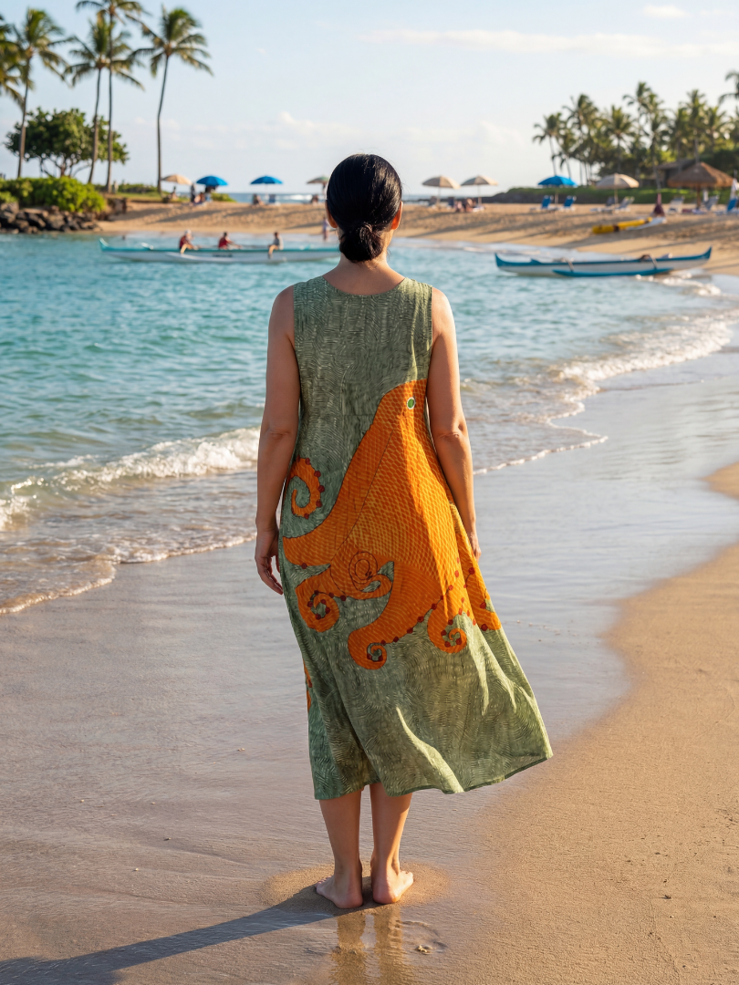 Lightweight Ocean Midi Dress