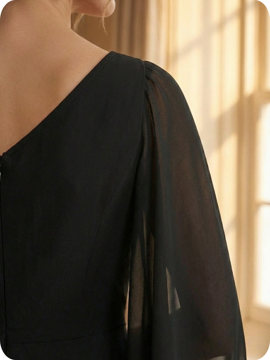 Flowy Maxi Dress with Refined Lines