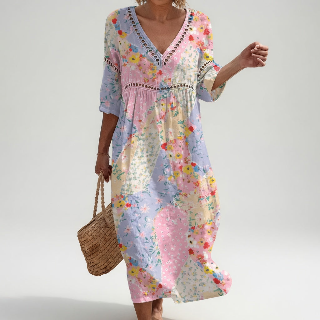 Floral Flowy Dress Summer Charm - Style 2