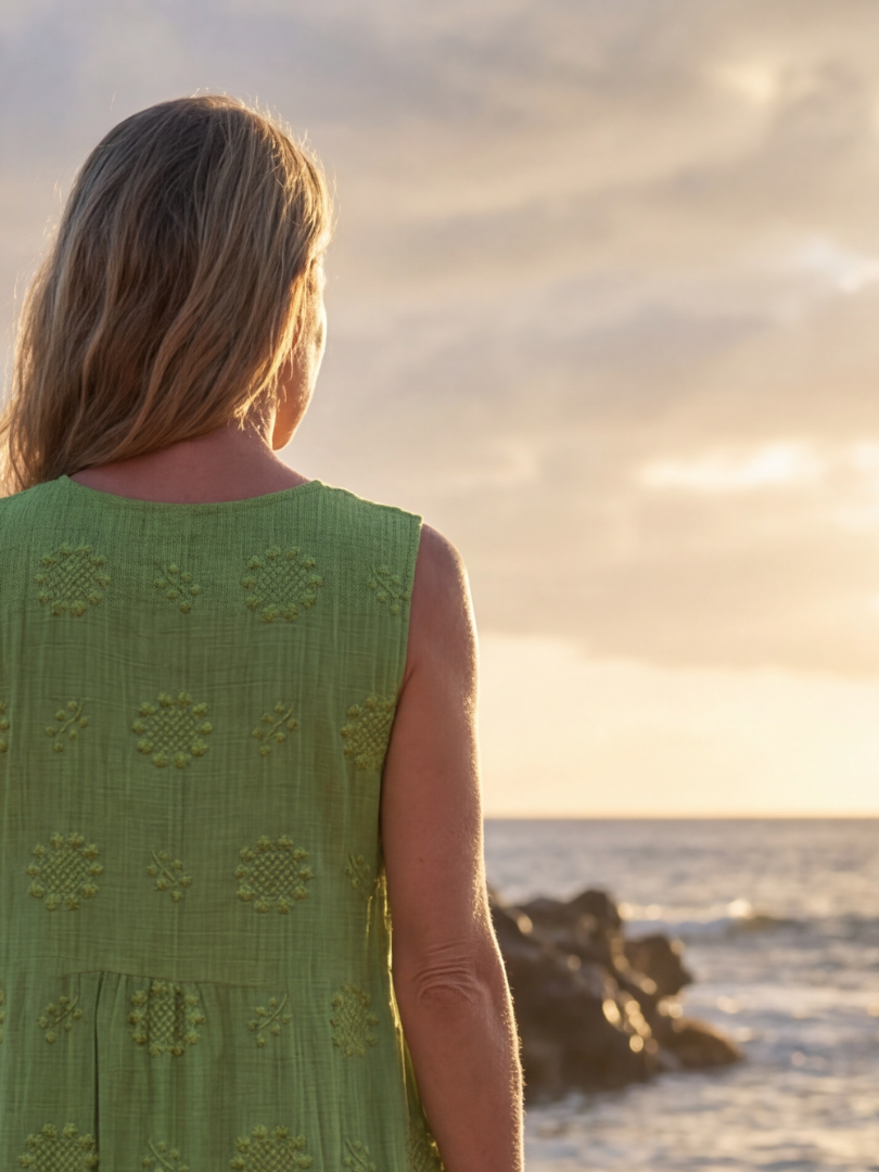 Casual Midi Dress - Green