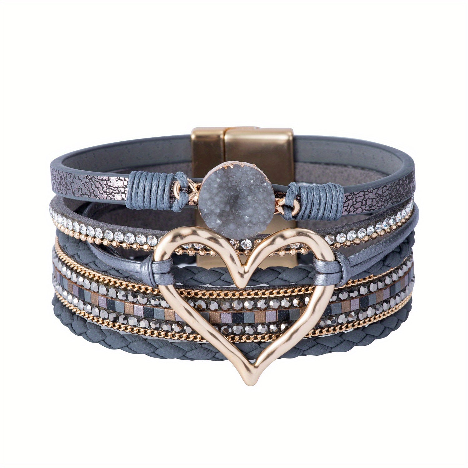 Boho Multistrand Leather Bracelet