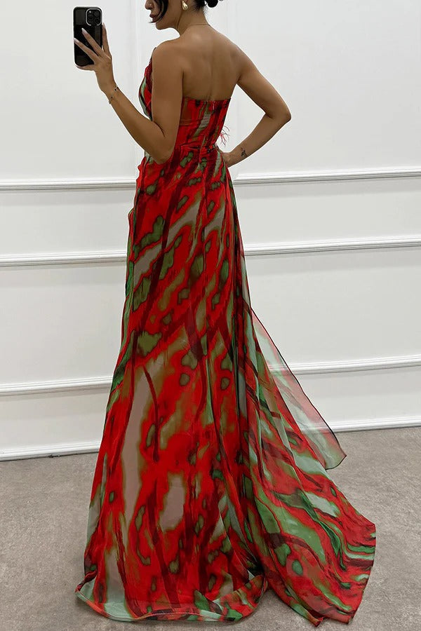 Elegant Vibrant Draped Dress