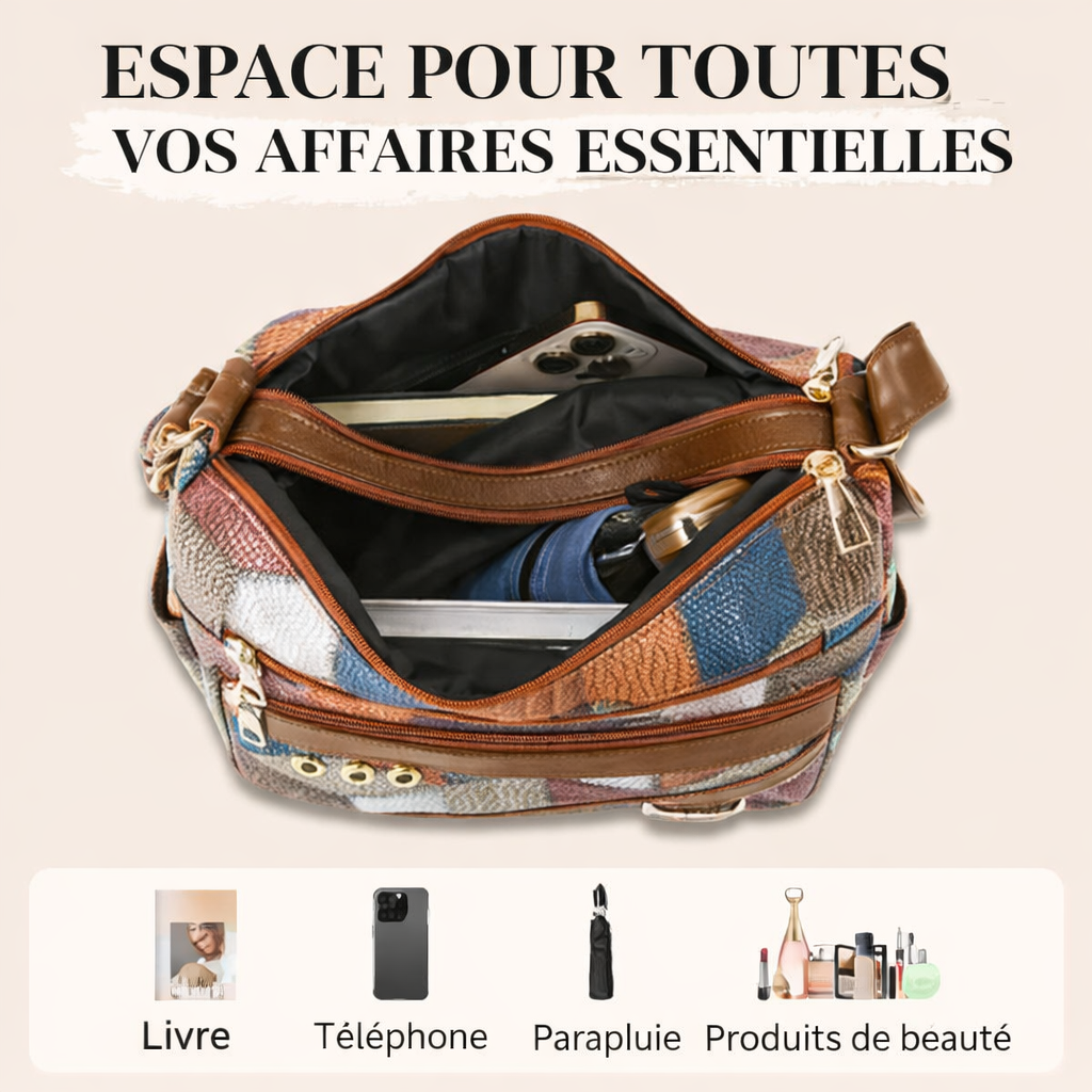 Elegant Timeless Patchwork Crossbody Bag