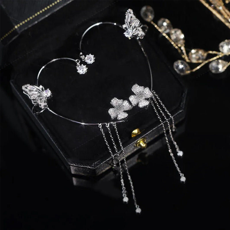Butterfly Earrings Luminous Elegance