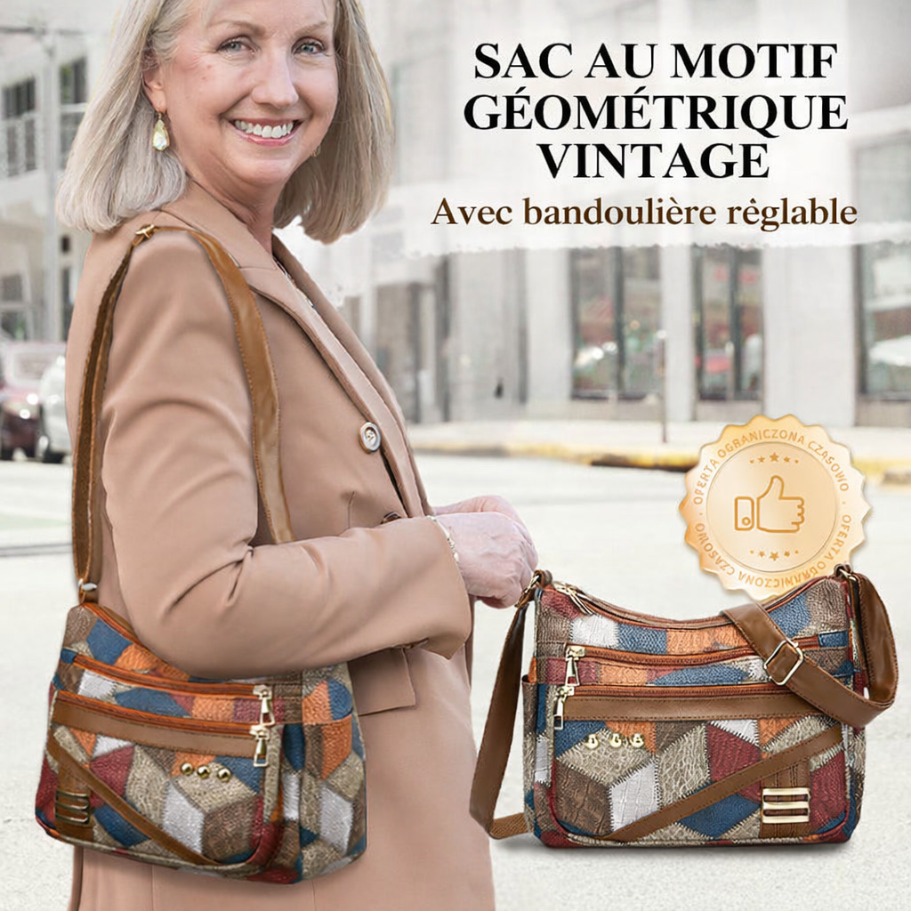 Elegant Timeless Patchwork Crossbody Bag