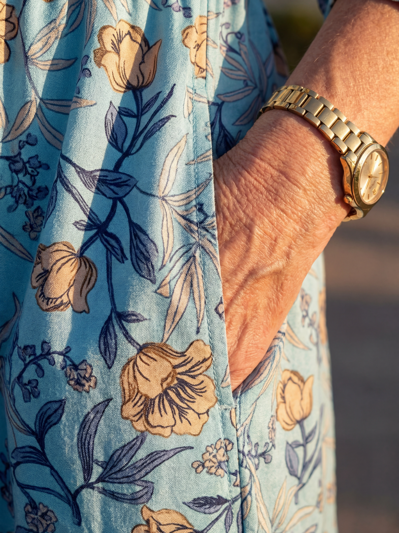 Casual Floral Midi Dress - Halia