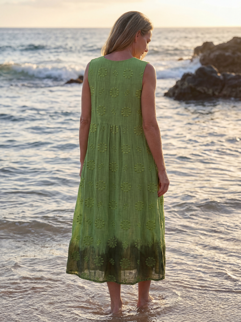 Casual Midi Dress - Green