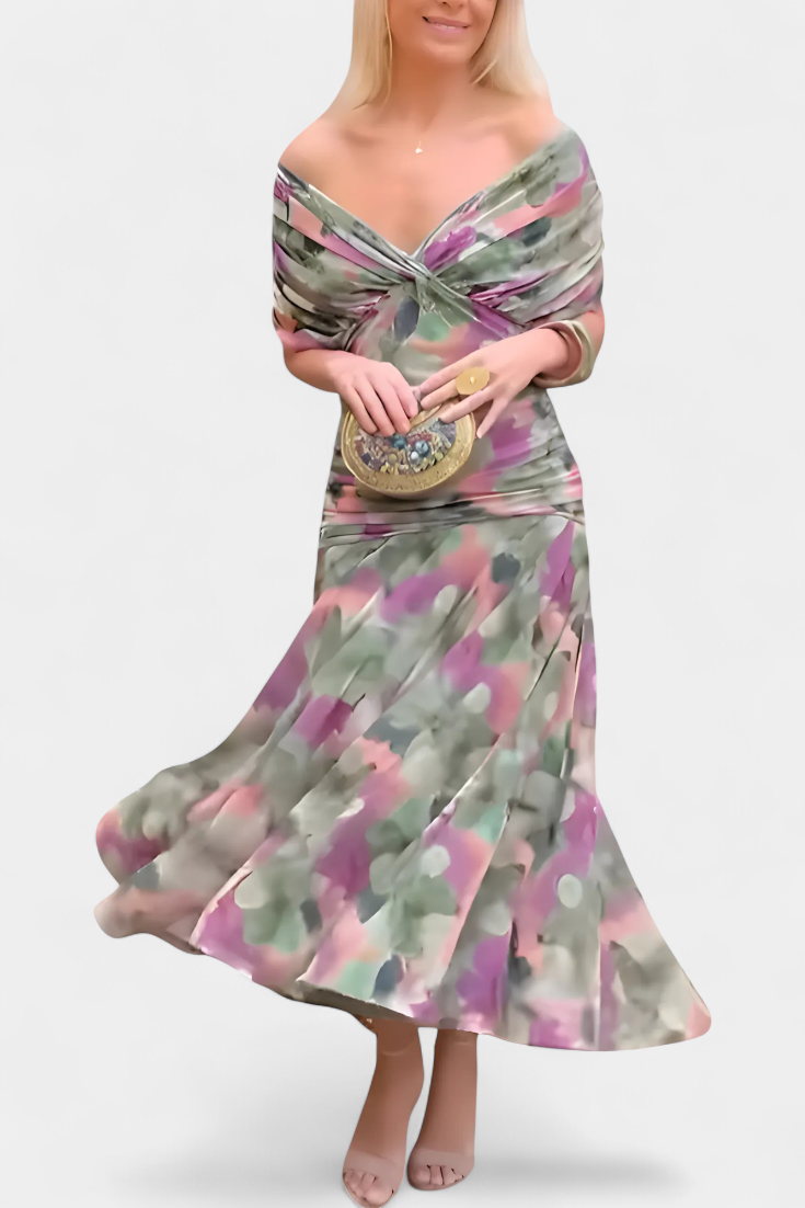 Floral Dress with Airy Grace