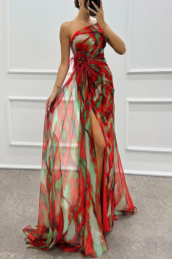 Elegant Vibrant Draped Dress