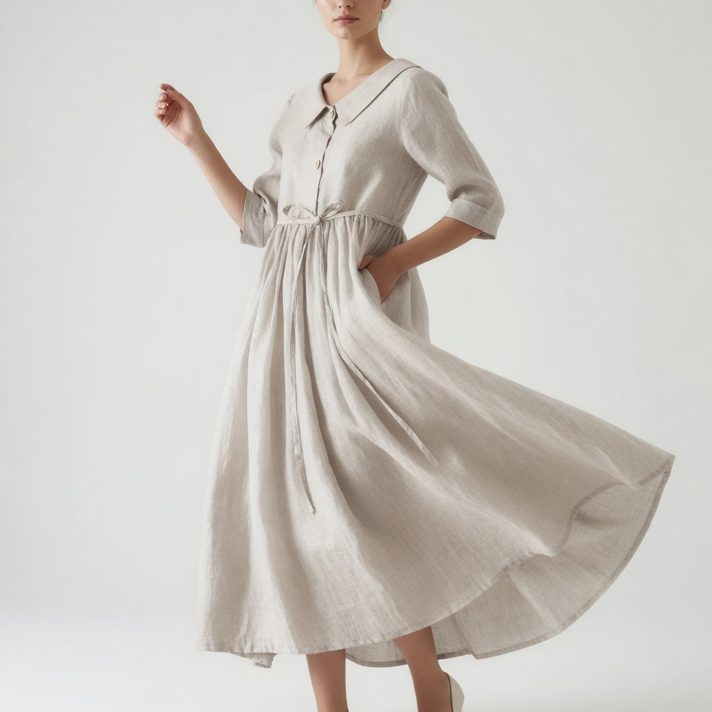 Elegant Midi Dress - Blue