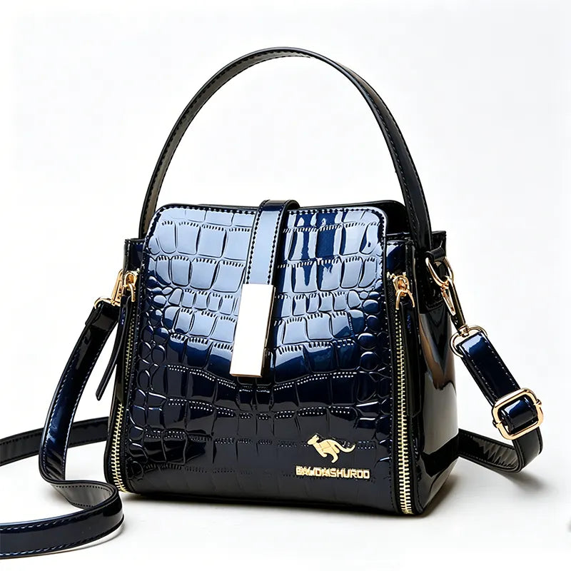 Elegant Croc Effect Bag Everyday Luxury