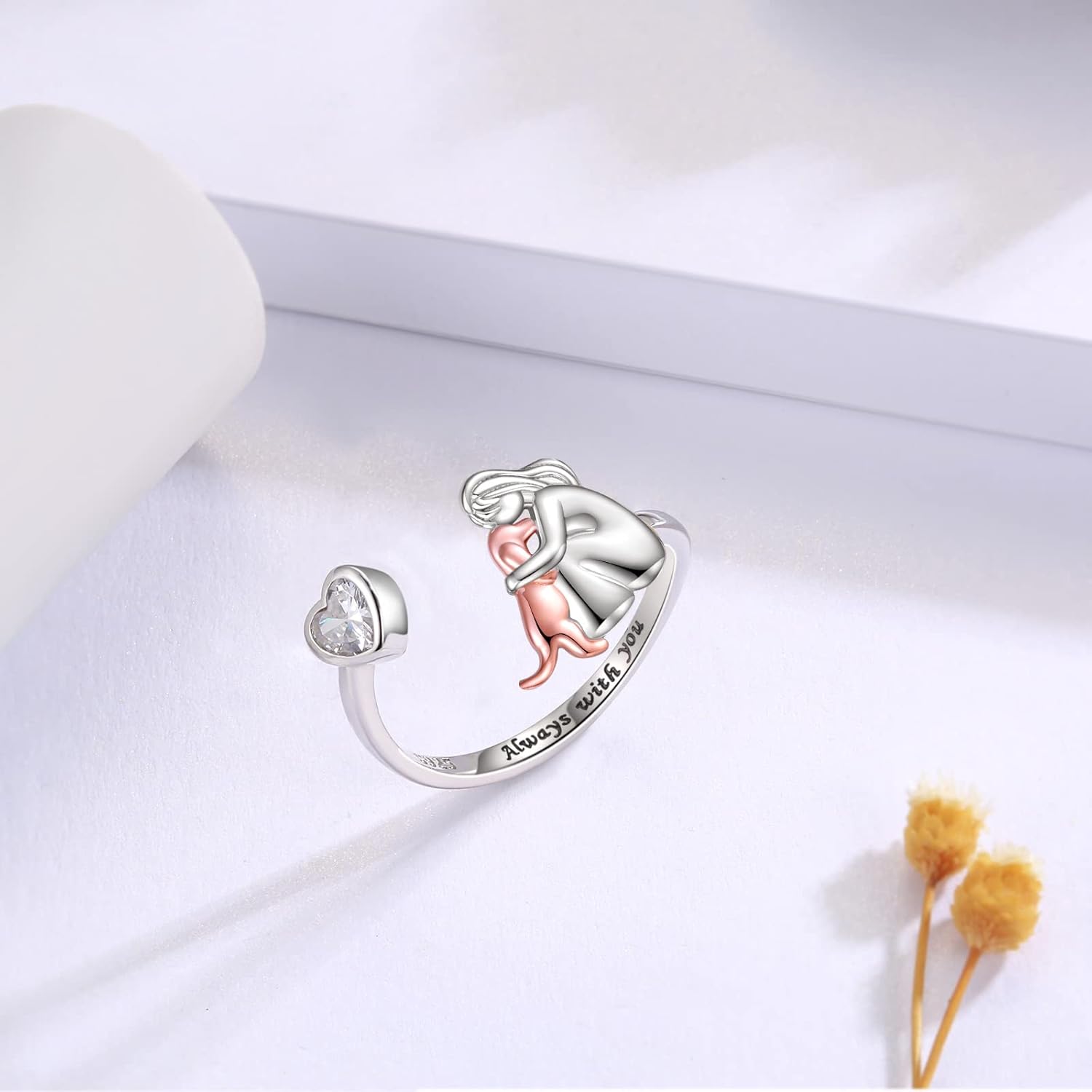 Eternal Tenderness Dog Memorial Ring