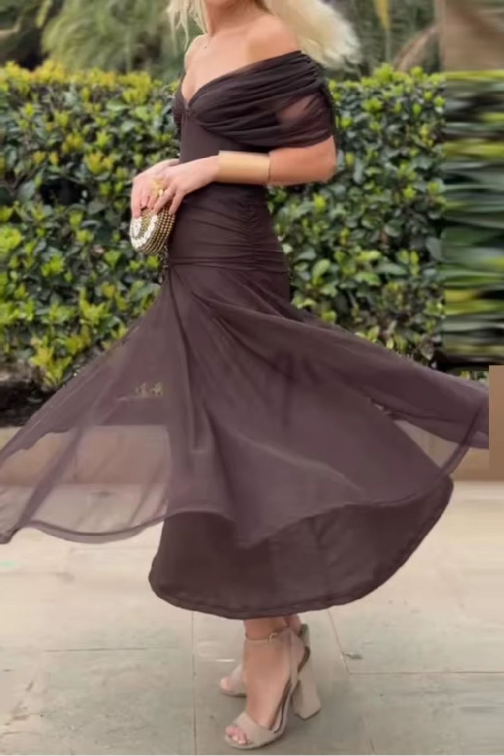 Wrap Dress with Draped Cut