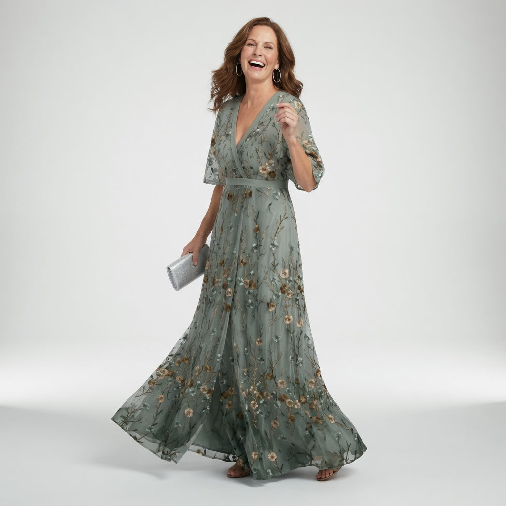 Bloom Flow Halter Maxi Dress