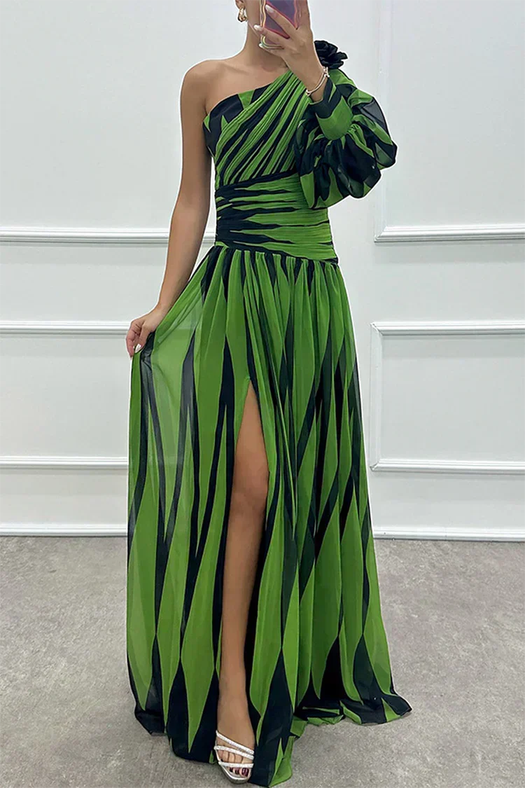 Elegant One Shoulder Maxi Dress