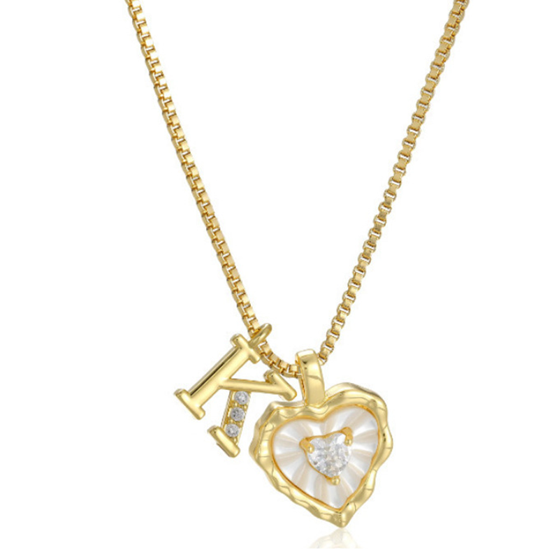 Personalized Initial Heart Necklace