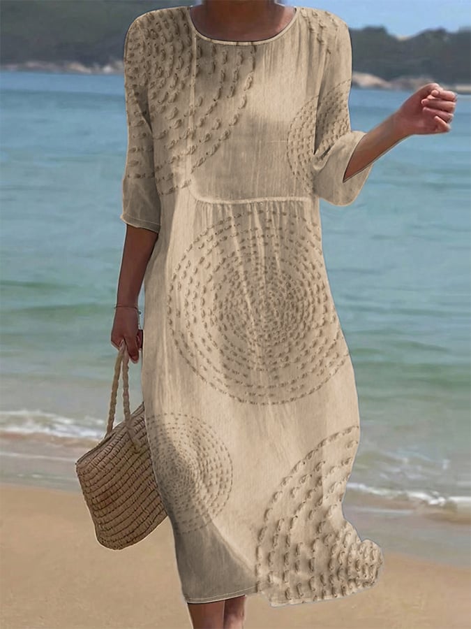 Elegant Midi Dress with Delicate Details