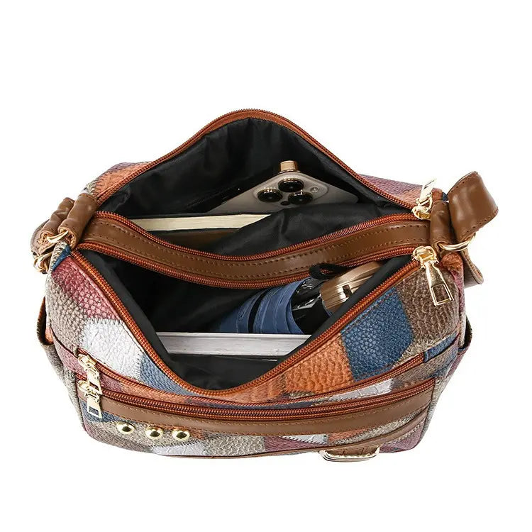 Elegant Timeless Patchwork Crossbody Bag