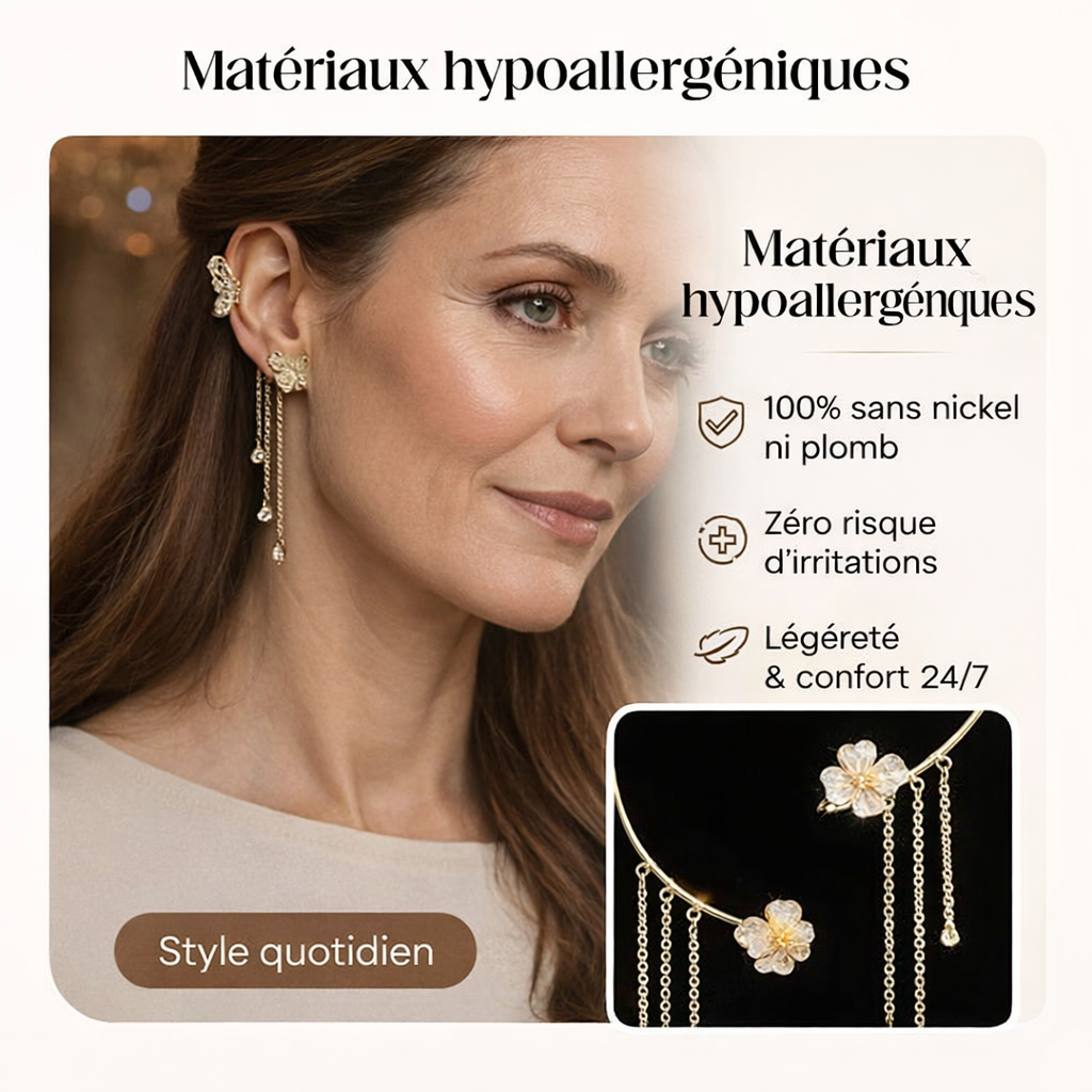 Butterfly Earrings Luminous Elegance