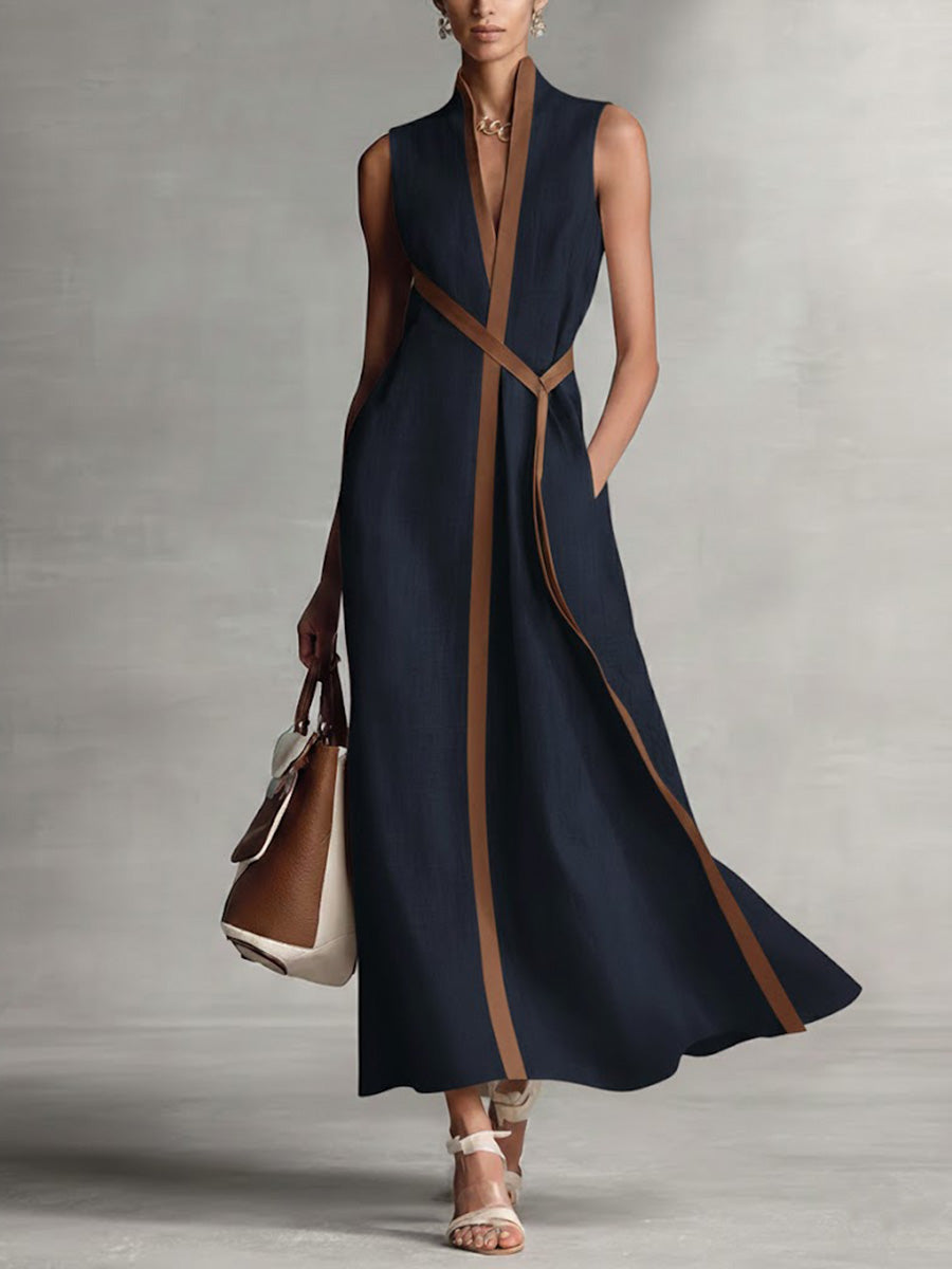 Elegant Maxi Dress with Structured Silhouette
