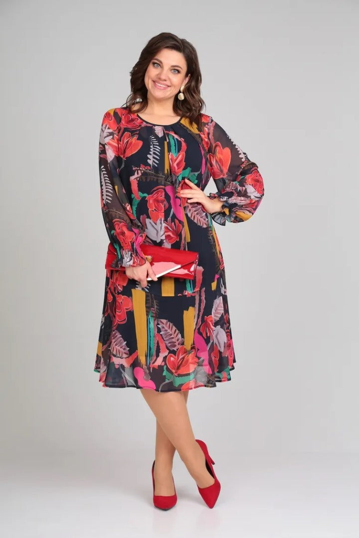 Elegant Feminine Floral Flowy Dress