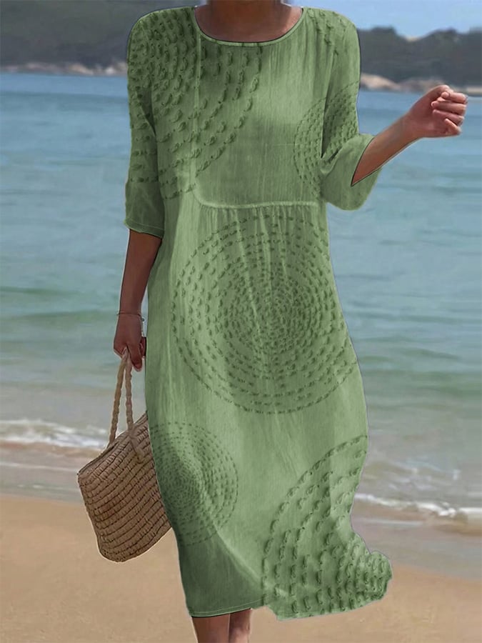 Elegant Midi Dress with Delicate Details