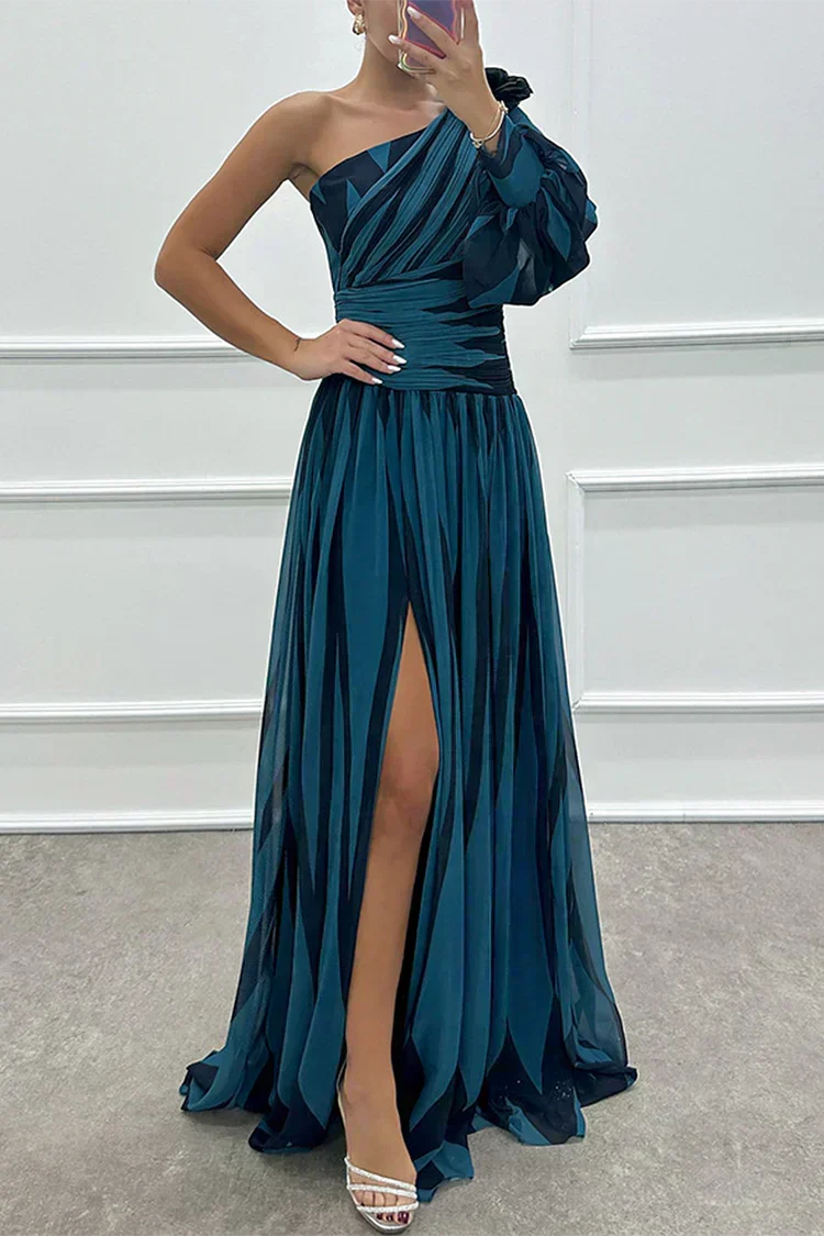 Elegant One Shoulder Maxi Dress