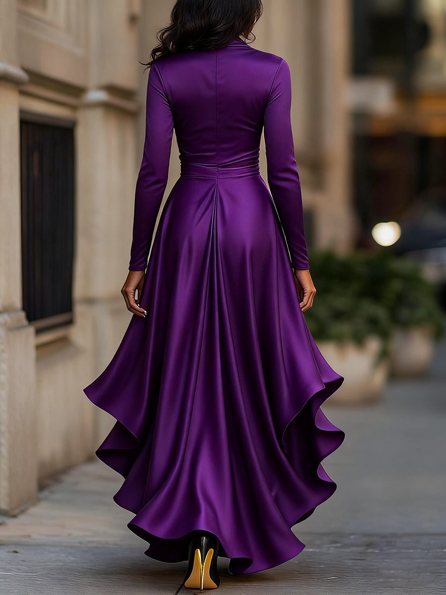 Satin Wrap Dress Timeless Elegance