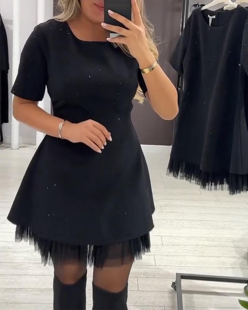 Elegant Mini Dress with Sparkling Comfort