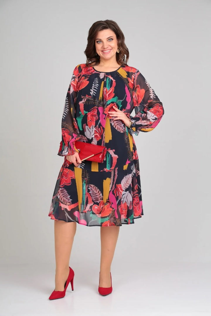 Elegant Feminine Floral Flowy Dress