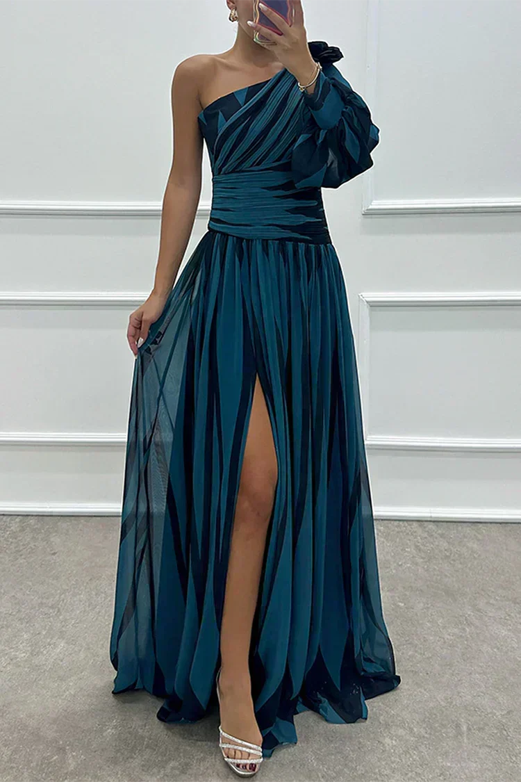 Elegant One Shoulder Maxi Dress